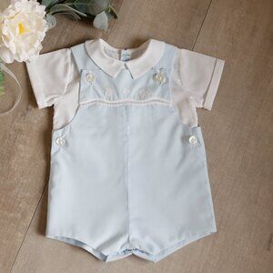 Boy's Heirloom Jon Jon 2 Piece Vintage Train Shortall Feltman Brothers CLASSIC